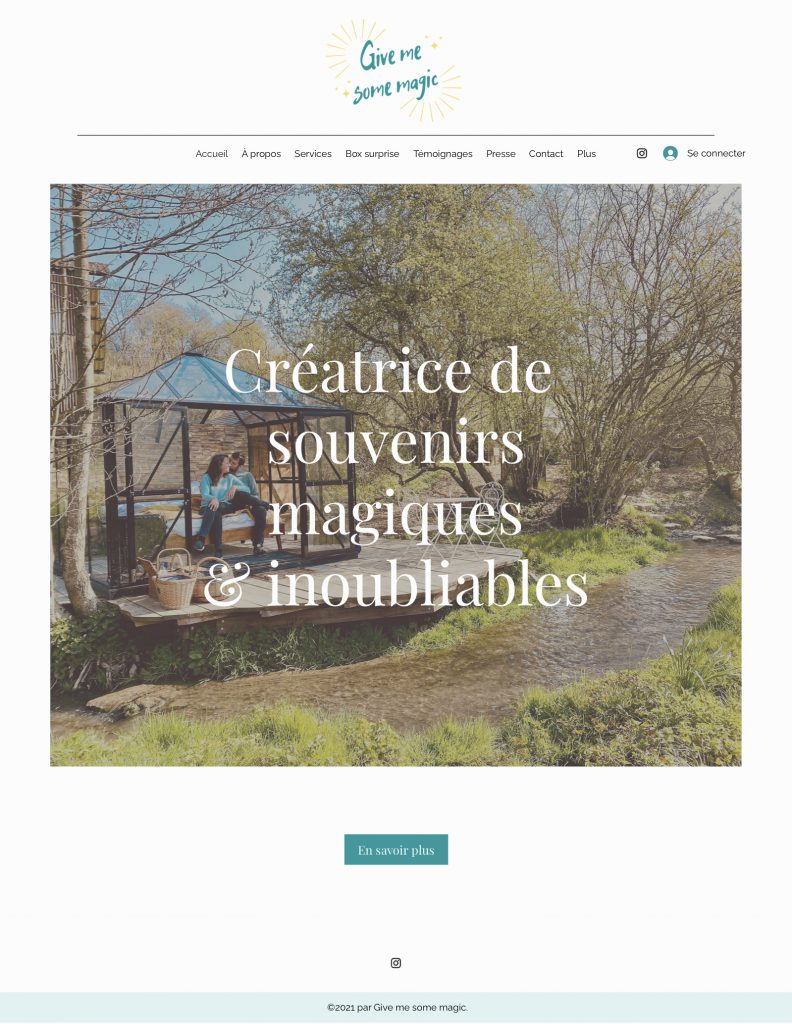 Give Me Some Magic - page d'accueil site internet